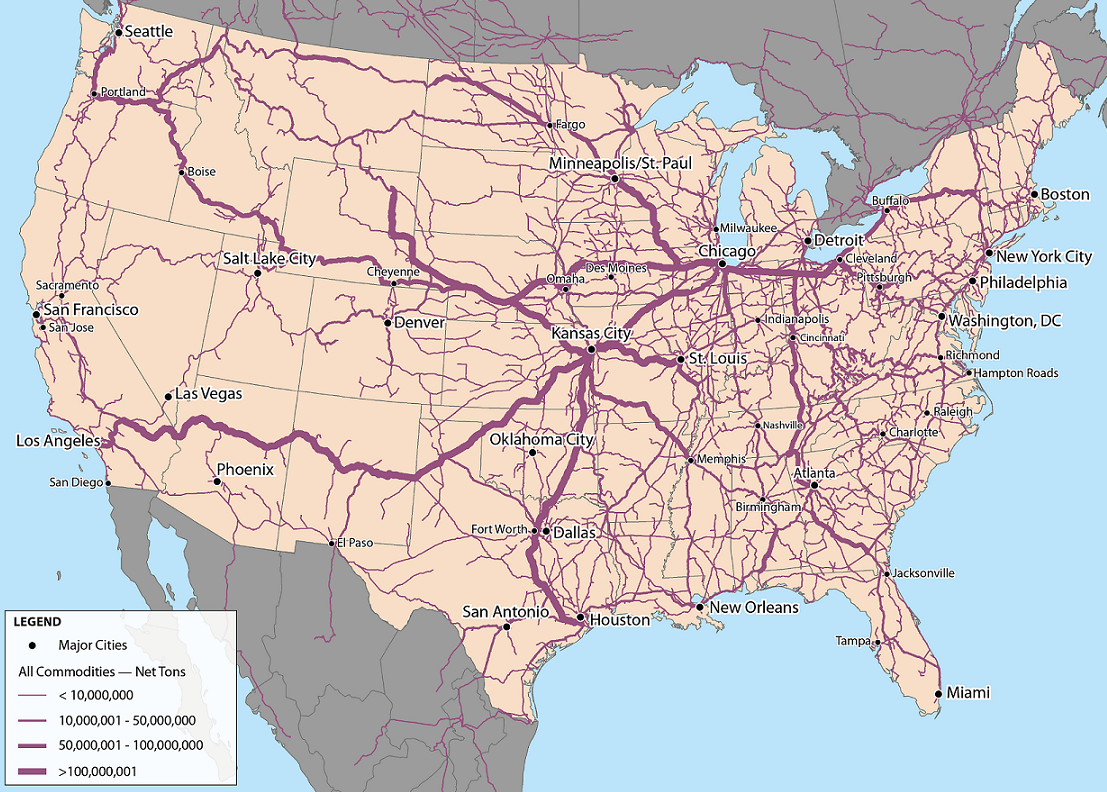 Where US freight moves